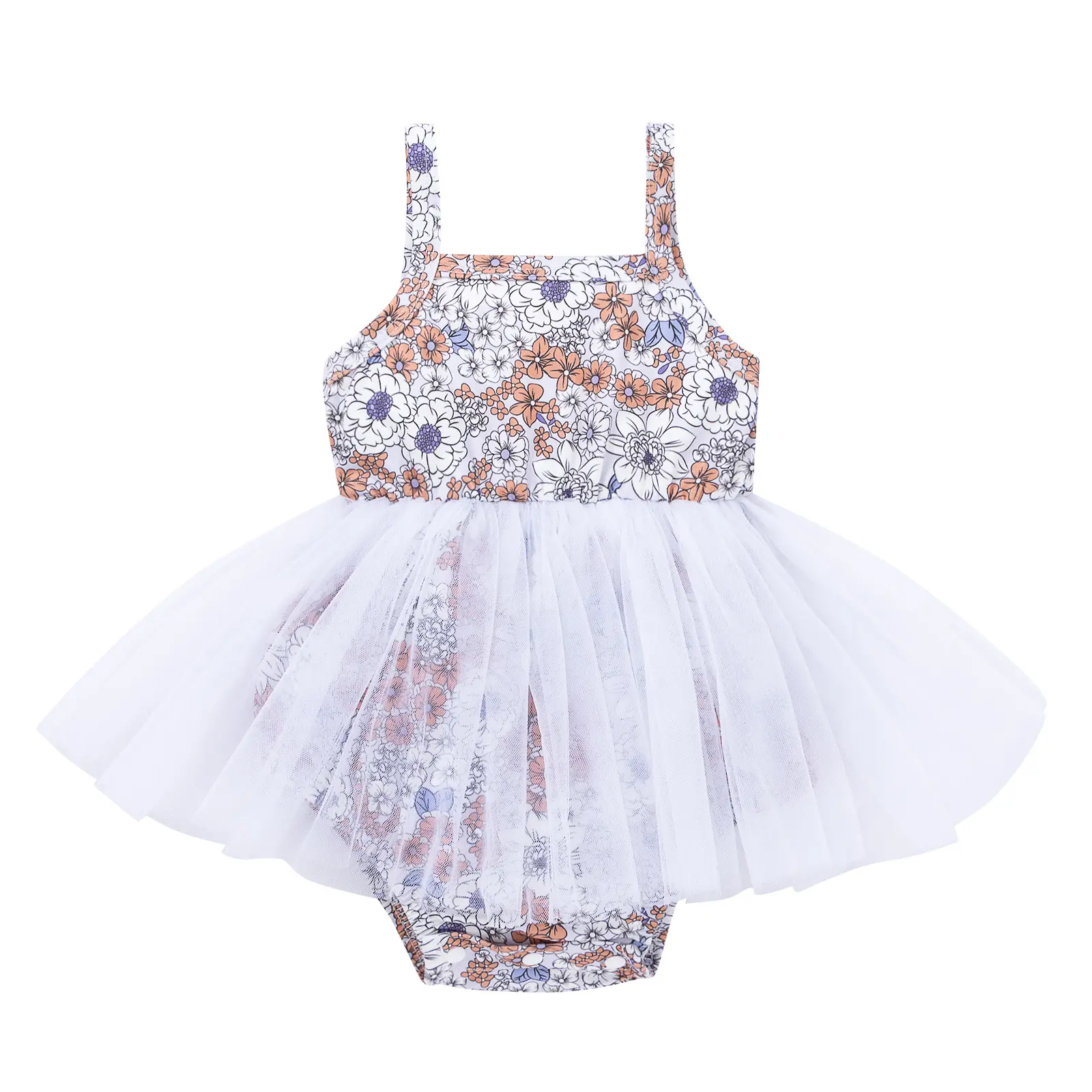 Summer Newborn Baby Girl Romper Infant Toddler Bodysuit Flutter Sleeveless Dress Kids Clothes Baby Jumpsuit Dress