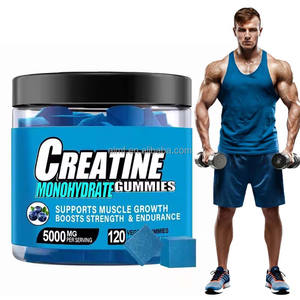 Suplemen Permen Gummy Vegan Bebas Gula 5000mg untuk Pertumbuhan Otot, Peningkatan Kekuatan, dan Daya Tahan pada Dewasa dengan Taurin, Alpha GPC, <span class=keywords><strong>B12</strong></span>, dan Creatine - Product Image 1