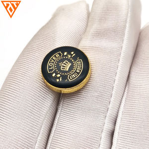 Fashionable logo Engraved Sewing Design Custom Coat <strong>Metal</strong> Gold Shank <strong>Button</strong> - Product Image 3