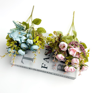 Ramo de Camelia Artificial de 34 cm, Flor de Seda para Decoración del Hogar, Adornos para Mesa de Boda - Product Image 3