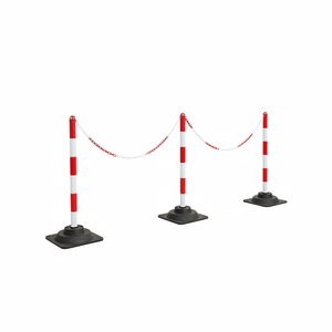 Cono de Seguridad Vial Flexible de Goma, 10 Piezas, 90 x 4 cm, Material de PC con Reflector Blanco, Poste de Advertencia con Peso - Product Image 2