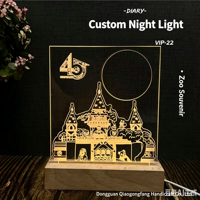 Petite lampe de nuit personnalisée en acrylique pour chambre à coucher, impression UV, nom, photo, cadeau pour elle, fête des mères QGF