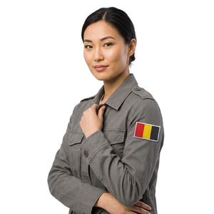 Parche de Encaje de Mezclilla Ecológico 100% Bordado con Etiqueta de la Bandera de Rumania, Aplique Cosido para Ropa, Bolsos y Sombreros - Product Image 2