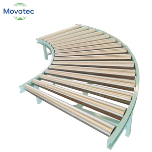 Movotec Dayanıklı 90 Derece 180 Derece Özelleştirilebilir Yerçekimi Etkili Kavisli Konik Makaralı Konveyör - Product Image 1