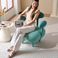 Nouveauté, fauteuil de loisirs moderne en fibre de verre, personnalisé, en tissu, villa, bureau, lecture, salon, canapé, fauteuil, meubles de maison