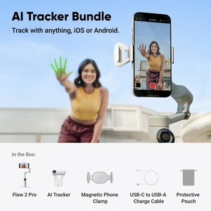 Kit Inst360 Flow 2 <span class=keywords><strong>Pro</strong></span> AI Tracker, stabilisateur de caméra d'action pour téléphone portable alimenté par l'IA - Product Image 2