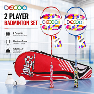 <span class=keywords><strong>Raquette</strong></span> de <span class=keywords><strong>badminton</strong></span> professionnelle de haute qualité, tissée, résistante, en aluminium, fibre de carbone, poignée souple en PU, ensemble pour 2 joueurs - Product Image 5