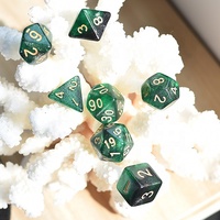 Ensemble de dés de jeu de rôle RPG en acrylique polyédrique de taille standard avec logo personnalisé, paillettes, pour Dungeons and Dragons