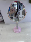 Round <b>Double</b>-<b>Sided</b> Vanity <b>Mirror</b> With Plastic Frame And Glass Surface For Home Use Modern Tabletop Design 1x Magnification - Product Image 3