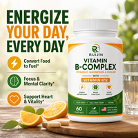 Capsules de Vitamines B Complexes pour Adultes OEM avec B1, B2, B3, B6, B12, Biotine, Folate, C, Magnésium, Choline, Inositol – Soutien Énergétique