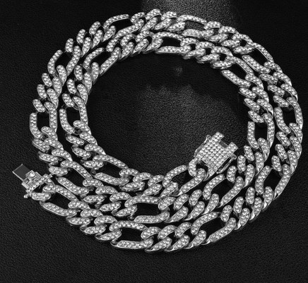 N02617-Iced Out Figaro 13mm Argent