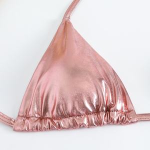 Bikini Brasileño Personalizado para Mujer, Sexy, Estilo Y2K, Metálico, de Dos Piezas con Sujetador Push-Up - Product Image 5