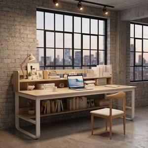 Estación de Trabajo Ergonómica Moderna, <span class=keywords><strong>Escritorio</strong></span> de Madera Clara de Alta Calidad con Estantes de Almacenamiento, Estudio Creativo, Hecho en China, Enviado desde China - Product Image 2