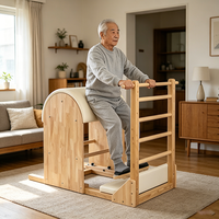 Baril d'escalade Pilates personnalisé avec logo, structure en bois de chêne massif, rembourrage en cuir PU, équipement de fitness professionnel, vente en gros