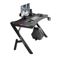 Ensemble Chaise et Table de Gaming en Gros pour PC, Table de Course Informatique avec Lumières LED RGB, Table de Jeu pour Gamers