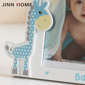 Jinnhome nuova moda giraffa design blu in legno 5*7 dimensioni eco-friendly telaio per bambino - Product Image 3