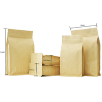 Sacs en papier Kraft à fond plat, pochettes pour le café, le thé, les aliments, personnalisés, unités