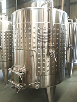 Cuve de Fermentation en Acier Inoxydable 304/316 1000L-100000L avec Plaque à Alvéoles pour Refroidissement, Longue Durée de Vie, Équipement de Fermentation