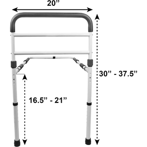 Barrière de lit de protection (hauteur du lit de 42 à 54 cm), barrière de lit rembourrée pour adulte, barrière de lit blanche PEPE P40021 - Product Image 3