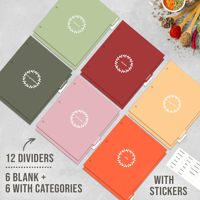 Diy personnalisé cuir famille petit 4x6 8.5x11 carte vierge diviseur titulaire gardien cahier cuisinier livre livre de cuisine 3 anneaux recette liant