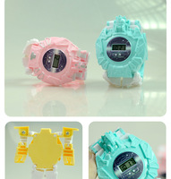 Reloj Digital Robot, Reloj de Pulsera con Robots Transformables, Juguete para Niños y Niñas, Reloj Deportivo de Dibujos Animados con Robot Transformable, Regalo para Niños