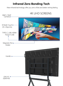 ไวท์บอร์ดอิเล็กทรอนิกส์แบบอินเทอร์แอคทีฟหน้าจอสัมผัส LCD คุณภาพสูงขนาด 75 นิ้ว ขายส่งจากโรงงานสำหรับห้องเรียนการศึกษา - Product Image 5