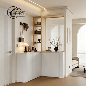Mobile scarpiera angolare personalizzato a <span class=keywords><strong>L</strong></span> con parete divisoria in vetro smerigliato, <span class=keywords><strong>armadio</strong></span> contenitore integrato per ingresso/corridoio per casa/appartamento - Product Image 1