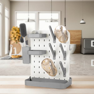 Giá phơi bình sữa tự làm cỡ lớn 2026, tiết kiệm không gian, để bàn, kiểu đứng, kèm giá đựng bàn chải - Product Image 5