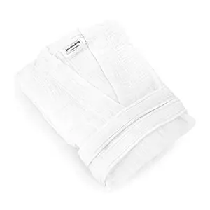 Белый турецкий 100% хлопковый марлевый муслиновый банный халат унисекс, роскошное кимоно для отеля, оптовая продажа на заказ, халат для спа-ванны для мужчин, женщин и детей