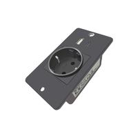 KINMINJU Soket Ekstensi Terintegrasi Ukuran Kecil dengan Port USB-A USB-C 5m Stopkontak Meja Konferensi/Kopi 16A 230V IP20