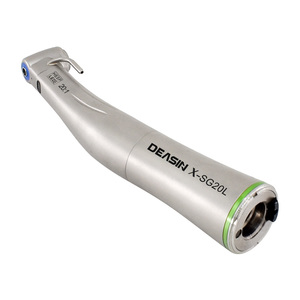 Fresa dental de fibra óptica de baja velocidad para implantes, con contra-ángulo de anillo verde multiplicador 20:1, turbina de aire XSG20L - Product Image 1