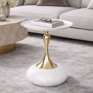 Table d'appoint ronde de style nordique, minimaliste, art <span class=keywords><strong>déco</strong></span>, blanche, pour appartement, chambre <span class=keywords><strong>à</strong></span> coucher, vente en gros - Product Image 1