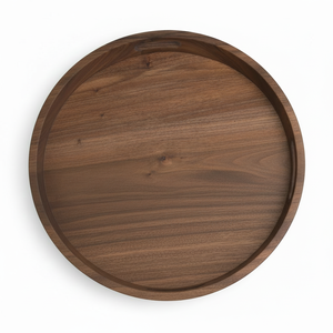 Plateau de service plateau de service rond en bois avec poignées affichage pour décor à la maison Vintage ferme cuisine comptoirs centres de table - Product Image 1