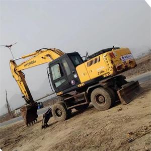 Excavadora de ruedas Hyundai 210W-7 de segunda mano, 21 toneladas, excavadora de ruedas mediana original coreana en stock. - Product Image 3