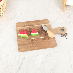 Nouvelle arrivée cadeau Rectangle Acacia planche à découper cuisine bloc à découper Durable gain de place moderne pour Festival Promotion poignée - Product Image 5