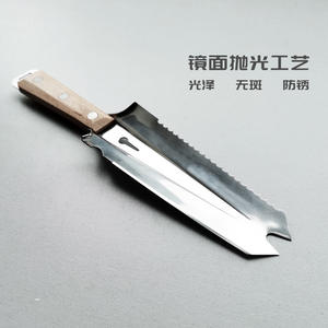 Outil de jardin multifonction Y03 en acier inoxydable : pelle à main, désherbeur, coupe-racines, scie de taille pour usage extérieur et bricolage - Product Image 4