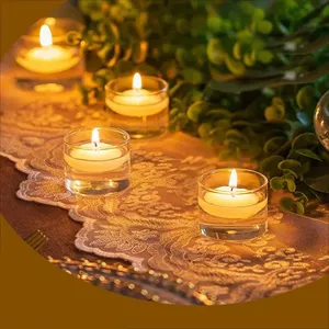 Décoration de mariage grand bougeoir en verre transparent eau cylindre droit verre haute borosilicate résistant à la chaleur bougie flottante IMP - Product Image 5