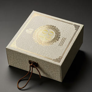 Logotipo personalizado High-End Art Paper Kraft Caixa De Papelão UV Vantagem Folha Esponja Folha De Ouro Lidar Com Impressão Chocolate Rígido Presentes - Product Image 2