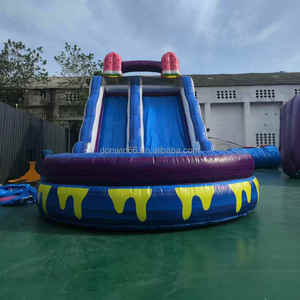 Nhiệt đới <span class=keywords><strong>plam</strong></span> cây Inflatable trượt nước thương mại lớp dành cho người lớn sân sau lâu đài nhảy Bouncer thổi lên trượt nước ngoài trời - Product Image 4