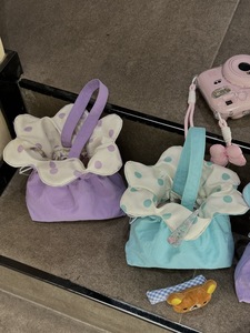 Borsa a Mano Ricamata a Pois Colorata Stile Internet Celebrity, Mini Borsa Quadrata Floreale Versatile e Carina per Ragazze e Studentesse - Product Image 6