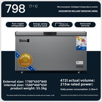 Réfrigérateur horizontal commercial de 470 L - Congélateur entièrement congelé - Utilisation commerciale et domestique - Conservation à température unique