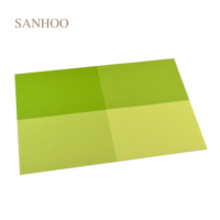 SANHOO nouveau Design ensemble de napperons antidérapants napperons de Table à manger tissés en vinyle Durable coloré