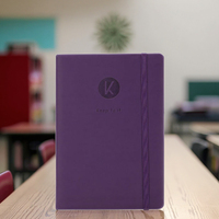 Journal intime A5 avec couverture en cuir PU de qualité supérieure à impression personnalisée et coffret cadeau de carnet de notes de promotion des ventes avec stylo