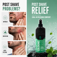 Lotion après-rasage pour homme sans alcool, formule rafraîchissante aux extraits de plantes et au menthol