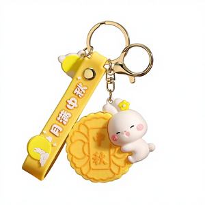 Llavero de Jade con Diseño de Conejo de Dibujos Animados para el Festival del Medio Otoño, Decoración Colgante para Pastel Lunar, Disponible en Fábrica - Product Image 1