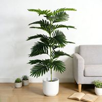 Tanaman Pohon Fiddle-Leaf Fig Buatan dari Sutra Buatan - Rangkaian Pot Tanaman Berdiri di Lantai - Tinggi 30-100cm - Dekorasi Rumah