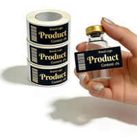 Étiquettes adhésives personnalisées en vinyle pour flacons de peptides, résistantes à l'eau et à la chaleur, forte adhérence, 3ml, 5ml, 10ml