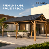 Auvent de gazebo en aluminium conçu pour les projets de concessionnaires et de entrepreneurs, avec auvent rétractable et options de finition personnalisées