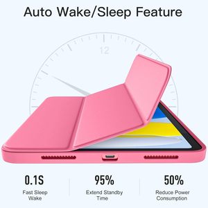 Funda protectora plegable de tres partes con soporte, ranura para lápiz y cierre magnético para iPad 10, compatible con iPad Air. - Product Image 5