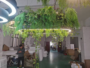 Jardinière suspendue avec lumière LED, boîte en <span class=keywords><strong>bois</strong></span> pour plantes, luminaire de culture pour la décoration de la maison et des cafés - Product Image 4